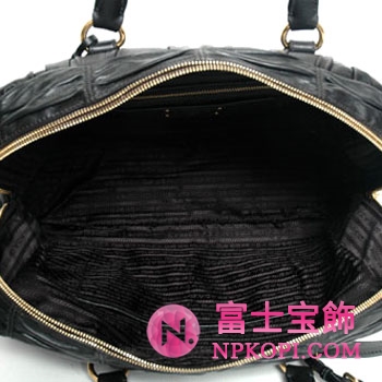 プラダ（PRADA）NAPPA GAUFRE　レディース2wayハンドバッグ　ブラック　BL0733-QRD-002 